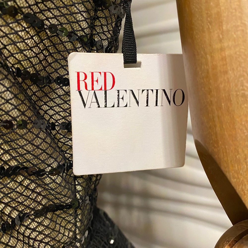 Black Sequence Tool Dress By Red Valentino